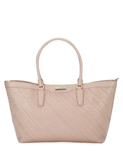 Shop Love Moschino Textured Tote In Pink