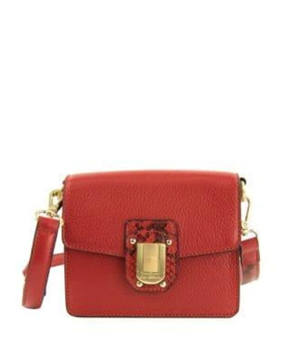 Shop Sam Edelman Leather Mini Bag In Lipstick Red