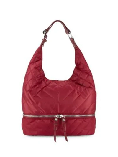 Shop Sam Edelman Quilted Hobo Bag In Cranberry