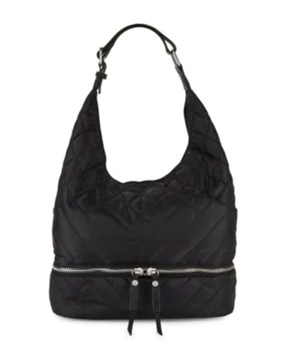 Shop Sam Edelman Quilted Hobo Bag In Black