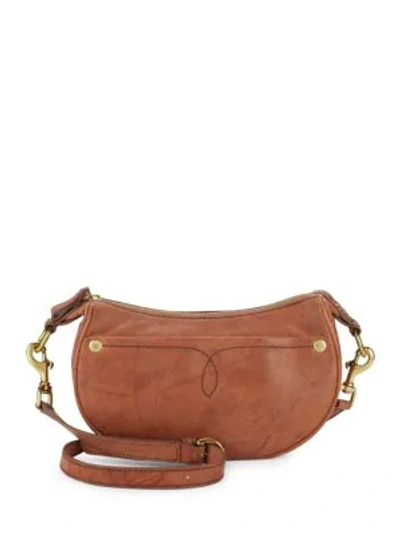 Shop Frye Campus Small Rivet Crossbody In Saddle