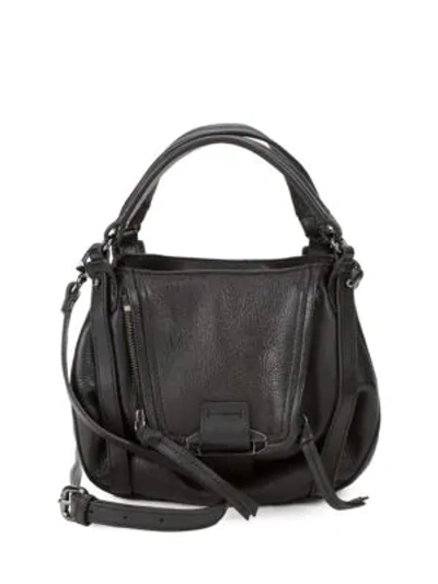 Shop Kooba Mini Jonnie Leather Shoulder Bag In Black