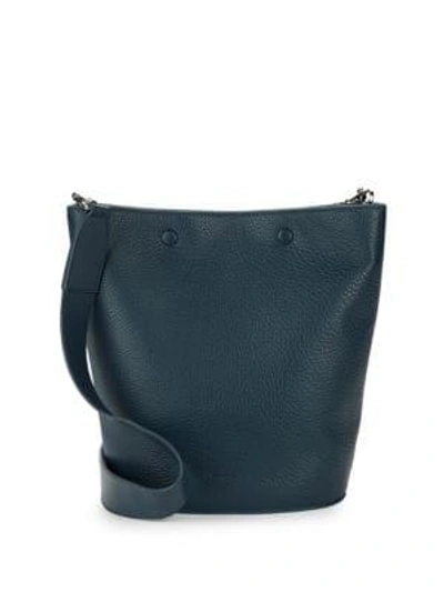 Shop Steven Alan Rhys Leather Bucket Bag In Navy