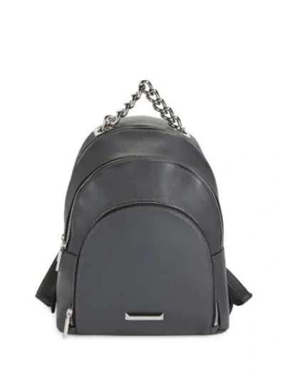 Shop Kendall + Kylie Sloane Leather Backpack In Grey