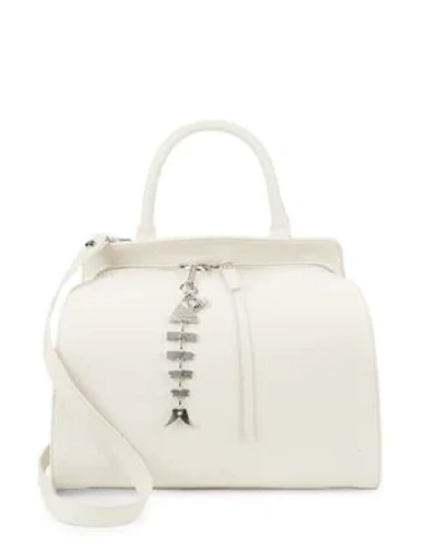 Shop Sam Edelman Natalya Leather Crossbody Bag In Ivory