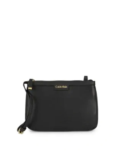Shop Calvin Klein Farrah Crossbody Bag In Black