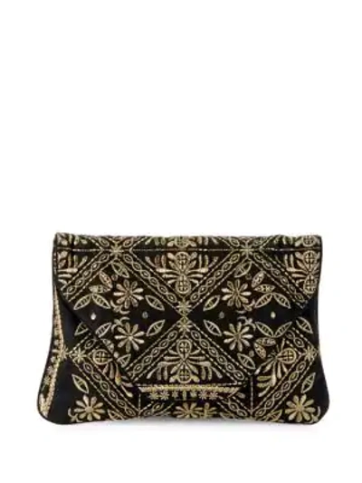 Antik Batik Embroidered Crossbody Bag In Black