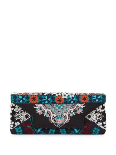 Shop Oscar De La Renta Floral Envelope Clutch In Multi