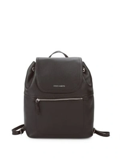 Shop Vince Camuto Textured Leather Backpack In Black