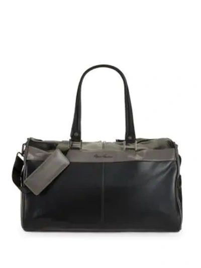 Shop Robert Graham Siran Leather Duffel Bag In Black