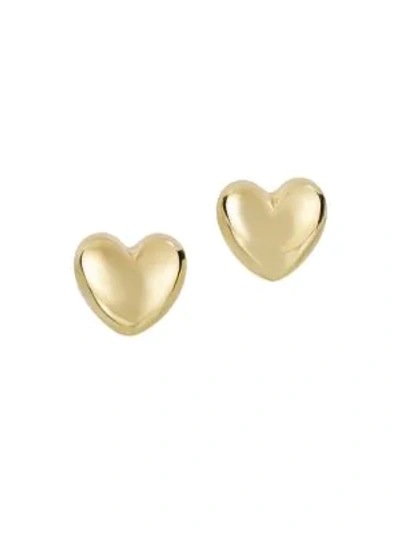 Shop Saks Fifth Avenue 14k Yellow Gold Heart Earrings