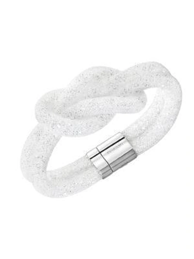 Shop Swarovski Stardust Knotted Bracelet In Silver
