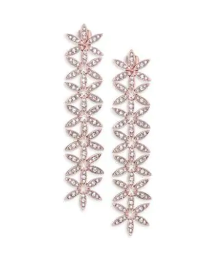 Shop Adriana Orsini Flower Drop Earrings In Silver