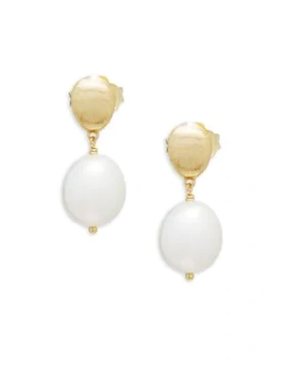 Shop Marco Bicego 18k Yellow Gold Pearl Drop Earrings
