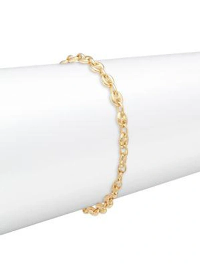 Shop Saks Fifth Avenue 14k Yellow Gold Puffed Mariner Chain Bracelet