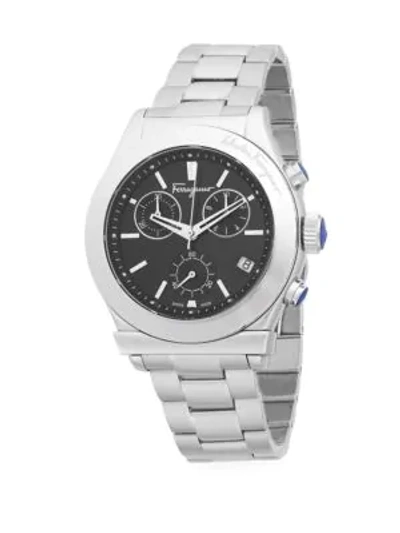 Shop Ferragamo Classic Stainless Steel Bracelet Watch In Silver