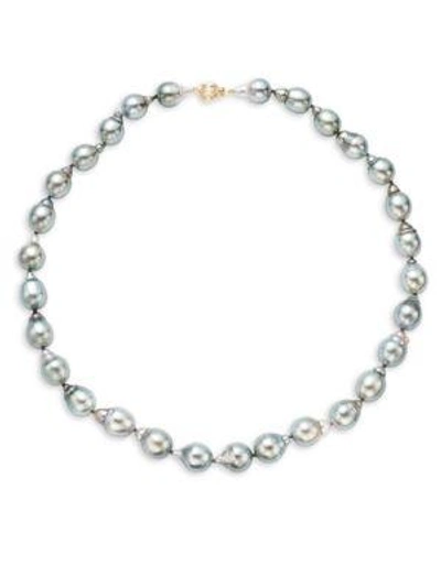 Shop Tara Pearls Tahitian Pearl Necklace In Black