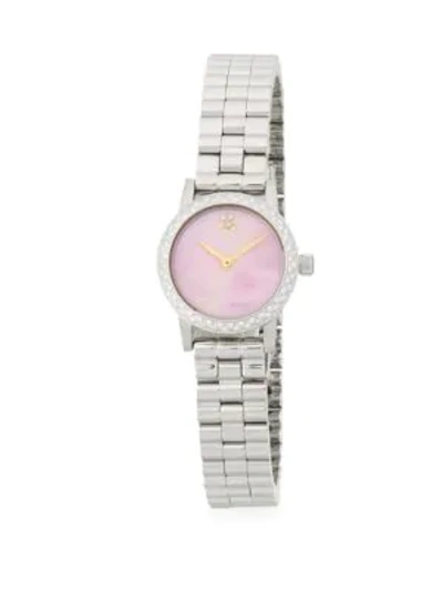 Shop Gomelsky Agnes Slim Stainless Steel Analog Bracelet Watch In Silver