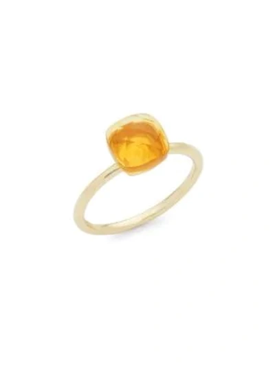 Shop Saks Fifth Avenue 14k Yellow Gold Citrine Cushion-cut Ring