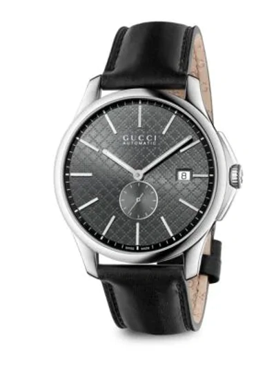 Shop Gucci G-timeless Stainless Steel Watch In Black