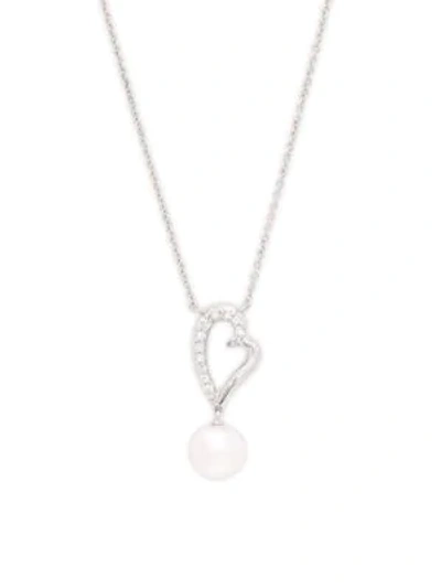 Shop Tara Pearls Pearl Pendant Necklace In White
