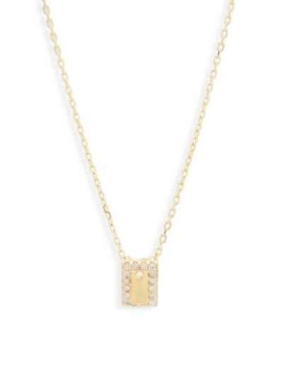 Shop Suzanne Kalan Diamond, Opal And 14k Yellow Gold Pendant Necklace