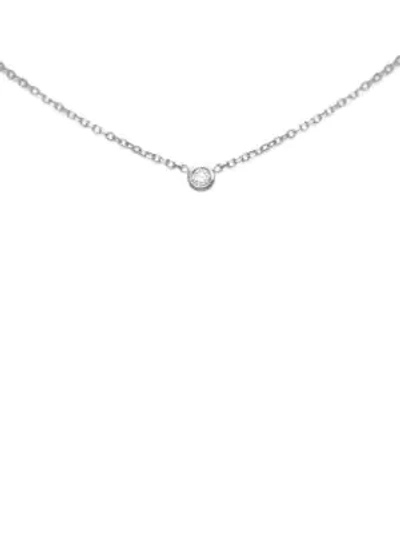 Shop Kc Designs Single Diamond And 14k White Gold Pendant Necklace