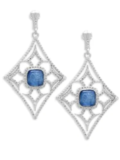 Shop Armenta New World Diamond & Kyanite Drop Earrings In Silver