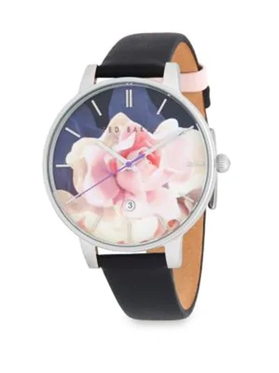 Shop Ted Baker Leather Strap Watch In Multi