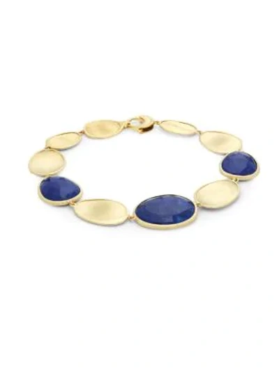 Shop Marco Bicego 18k Yellow Gold & Lapis Coin Bracelet