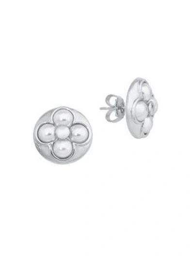 Shop Majorica Luck 6mm White Mabe Pearl & Sterling Silver Stud Earrings