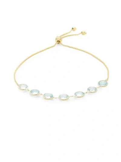 Shop Saks Fifth Avenue Topaz & Yellow Gold Bracelet