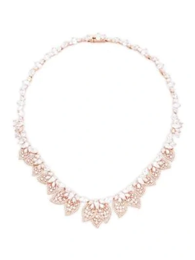 Shop Adriana Orsini Crystal Statement Necklace In Silver