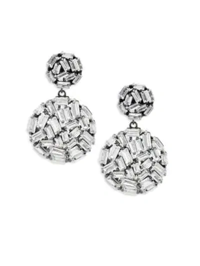 Shop Saks Fifth Avenue Crystal Ball Drop Earrings In Silver