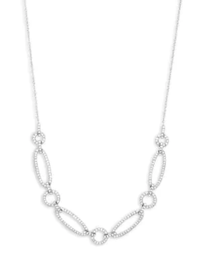 Shop Adriana Orsini Crystal Chain Necklace In Silver