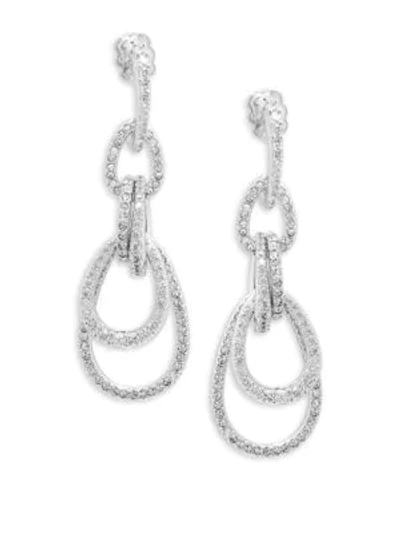 Shop Adriana Orsini Mday Pavé Crystal Links Drop Earrings In Silver