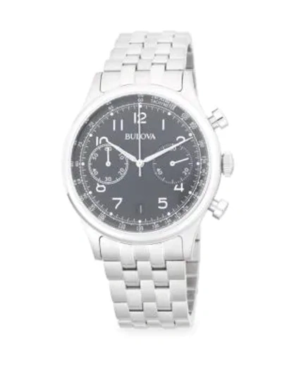 Shop Bulova Classic Chronograph Bracelet Watch In Silver