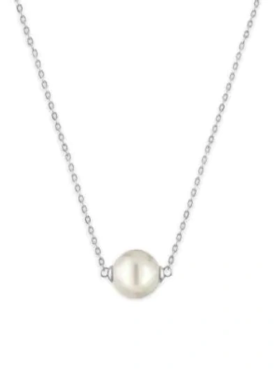 Shop Majorica 10mm White Faux Pearl & Sterling Silver Pendant Necklace