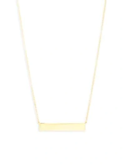 Shop Saks Fifth Avenue 14k Gold Bar Pendant Necklace