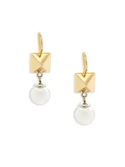 Shop Majorica Faux Pearl Drop Earrings In White
