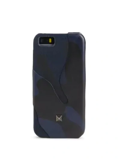 Shop Valentino Camouflage Iphone Case- 5/5s In Marine Camo