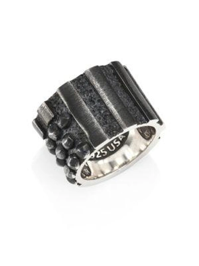 Shop King Baby Studio Sterling Silver Riveted Flag Ring