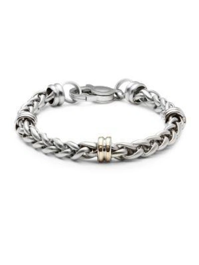 Shop Saks Fifth Avenue Stainless Steel Chain Bracelet In Silver