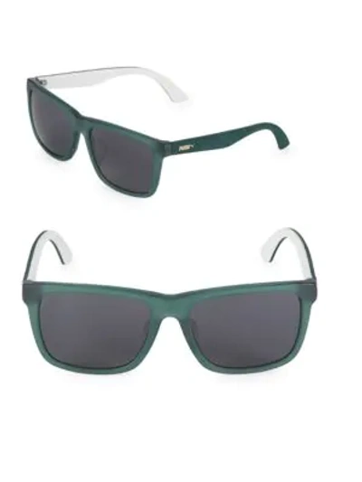 Shop Puma 56mm Square Sunglasses In Green