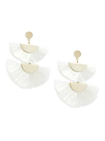 Shop Panacea Fan Drop Earrings In White