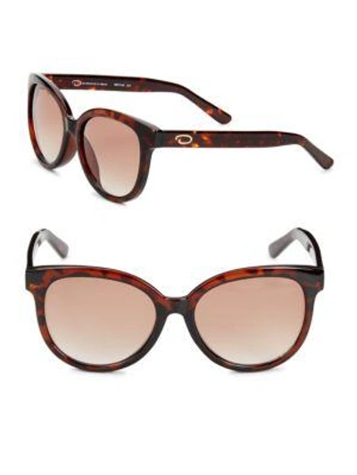 Shop Oscar De La Renta 54mm Cat-eye Sunglasses In Tortoise