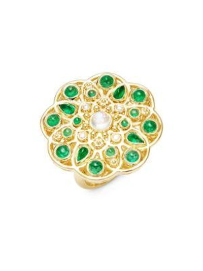 Shop Temple St Clair Cl Color 18k Yellow Gold Mosaic Statement Ring