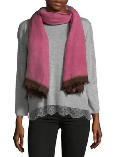 Shop Bajra Cashmere & Silk Scarf In Rose Multi