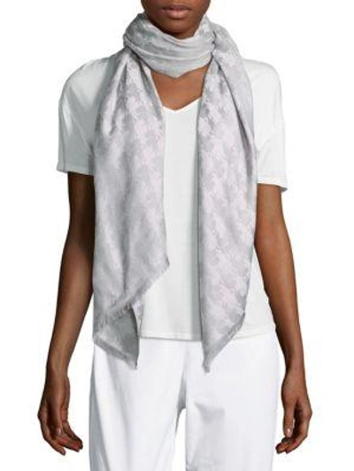 Shop Gucci Printed Scarf In Grey