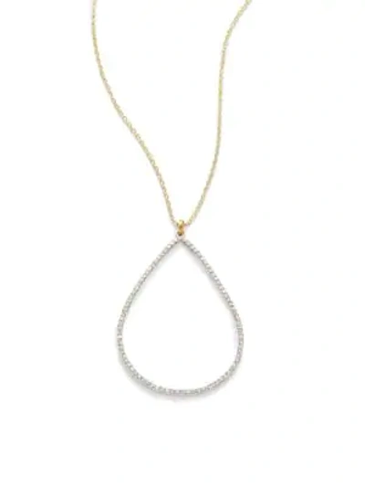 Shop Gurhan 24k Yellow & White Gold Teardrop Pendant Necklace